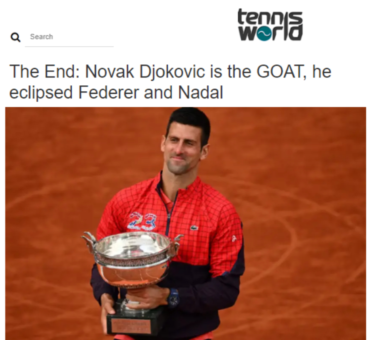 B O Ch Th Gi I Ca Ng I Djokovic V I Nh T L Ch S Tennis V T