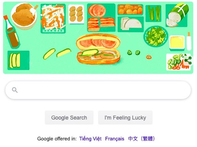 Bánh mì Việt Nam xuất hiện trên trang chủ Google tại hơn 10 quốc gia