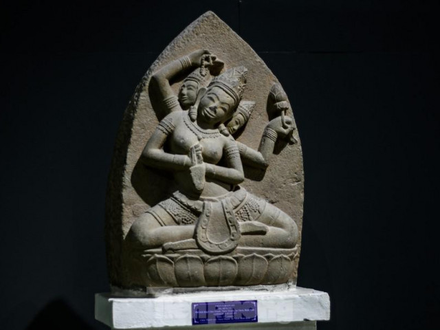 Chiêm ngưỡng vẻ đẹp phù điêu nữ thần Sarasvati vừa được công nhận Bảo vật Quốc gia