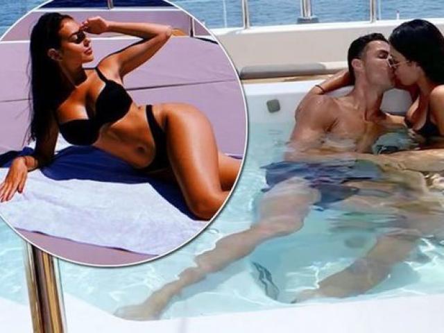 Ronaldo lộ ”clip nóng” với bạn gái Georgina ở bể bơi giữa bão chỉ trích