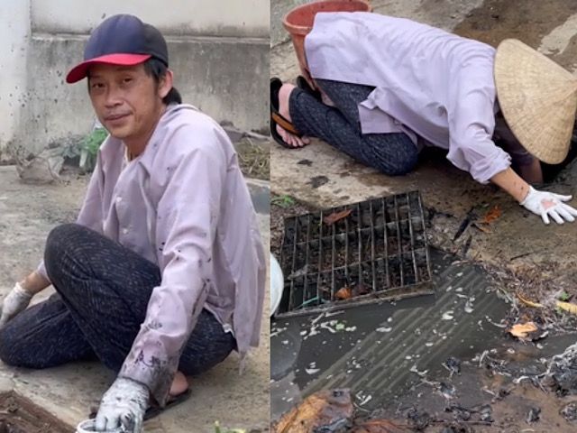 ”Danh hài trăm tỷ” Hoài Linh thất nghiệp đi móc cống, hình ảnh mới gây ngỡ ngàng