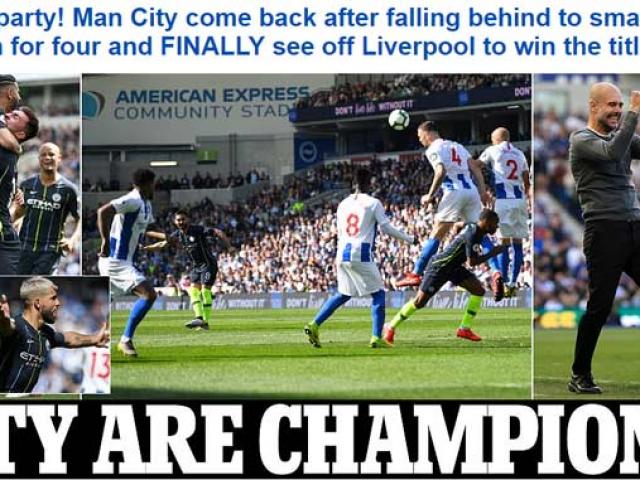 Man City vô địch: Báo Anh tung hô ”nhà vua”, tiếc cho Liverpool – Klopp
