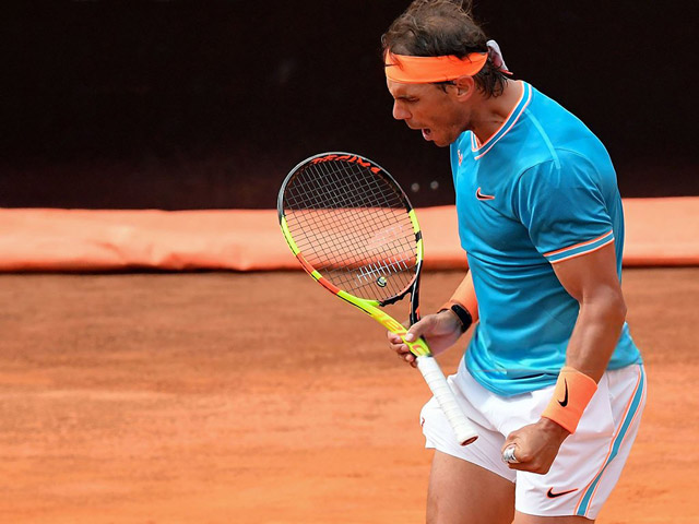 Clip hot Rome Masters: Nadal bỏ nhỏ tinh quái, Djokovic ngỡ ngàng