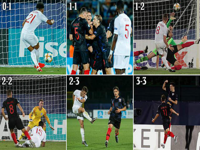U21 Croatia - U21 Anh: Điên rồ 6 bàn & màn rượt đuổi ngoạn mục