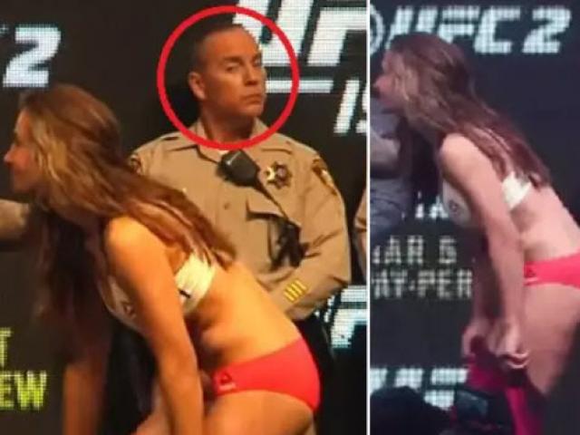 Nữ võ sĩ mặc đồ bị cảnh sát nhìn trộm khiến fan MMA phì cười