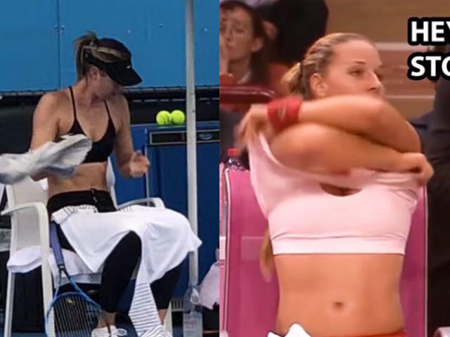 Sharapova và dàn mỹ nhân tennis cởi áo làm người xem ”đỏ mặt”