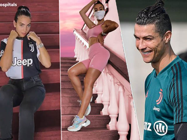 Ronaldo bị cách ly vẫn vui như hội, bạn gái khoe ”đường cong” bỏng mắt
