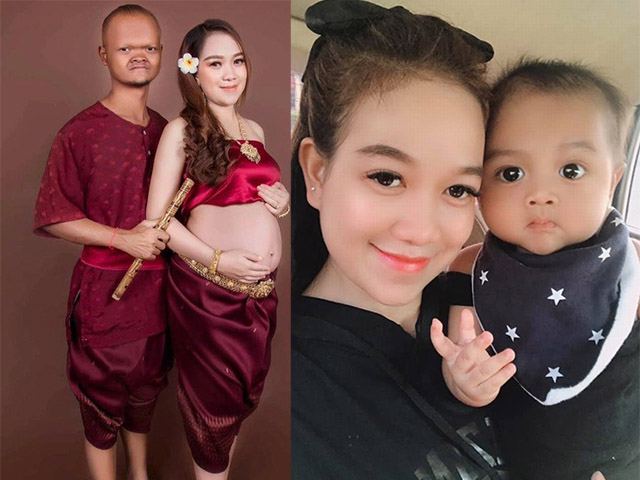 Cặp đôi ”chồng cú vợ tiên” nổi tiếng nhất Campuchia khoe con trai bụ bẫm