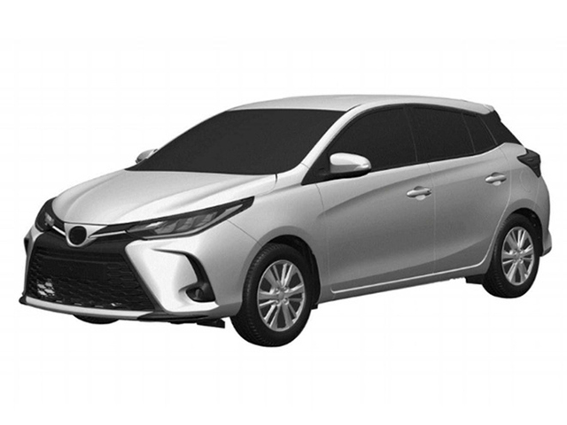 Toyota Yaris 2021 rò rỉ hình ảnh bằng sáng chế, nhiều thay đổi đáng chú ý