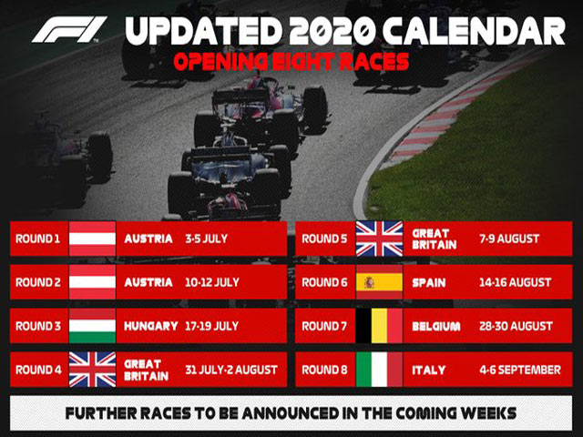 F1 công bố lịch mới mùa giải 2020: Việt Nam GP bao giờ diễn ra?