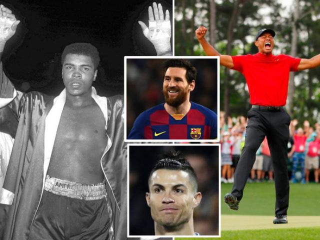 Messi trong top 10 VĐV vĩ đại nhất lịch sử, Ronaldo-Mayweather ra rìa
