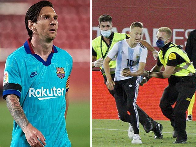 Messi ghi dấu ấn tuyệt đỉnh, ”fan cuồng” đột nhập xin chụp ảnh cùng