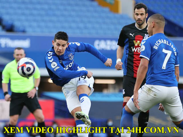 Video Everton - Crystal Palace: James Rodriguez ”nổ súng”, trái đắng phút 86