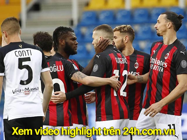 Video Parma - AC Milan: Khó hiểu thẻ đỏ Ibrahimovic, kịch tính phút bù giờ