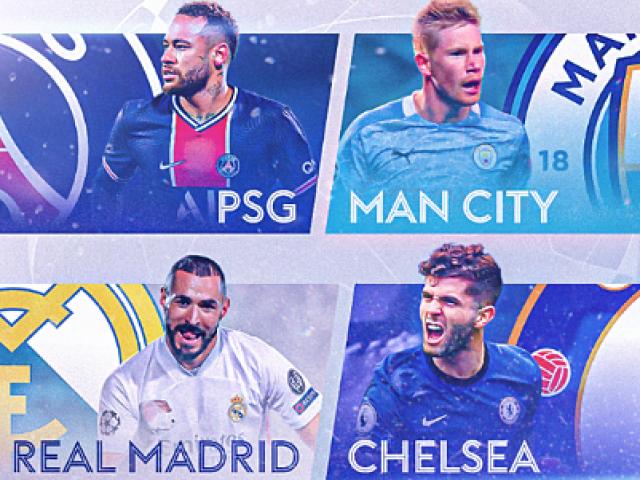 Bán kết Champions League: PSG đón tin vui đấu Man City, Real lo dớp gặp Chelsea
