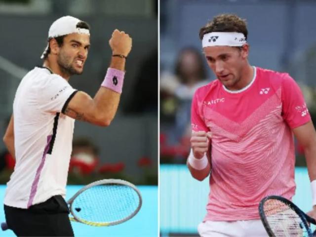 Video tennis Ruud - Berrettini: Thuần phục ”ngựa ô”, hiên ngang vào chung kết (BK Madrid Open)