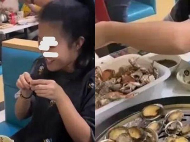 Đi ăn buffet hải sản, cô gái vô tư đánh chén tận 100 con bào ngư khiến ông chủ nhà hàng bất mãn