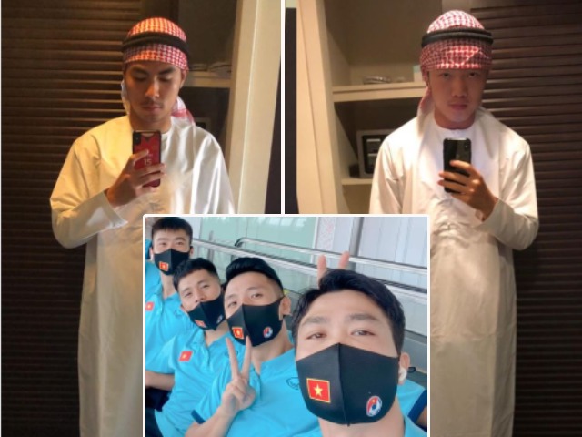 ”Hoàng tử” Đức Huy, Xuân Trường và ảnh độc trên máy bay của dàn SAO ĐT Việt Nam đi UAE
