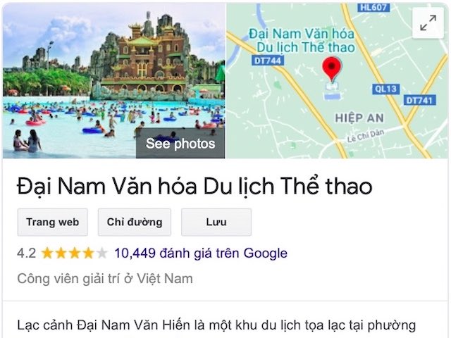 Google ra tay dẹp loạn, KDL Đại Nam của bà chủ Phương Hằng tụt 50.000 review