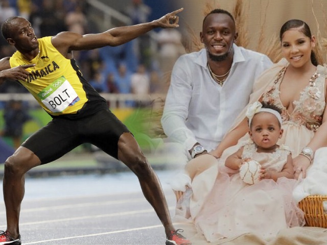 ”Tia chớp đen” Usain Bolt 1 năm 3 lần lên chức bố, ”tốc độ” như chạy 100m