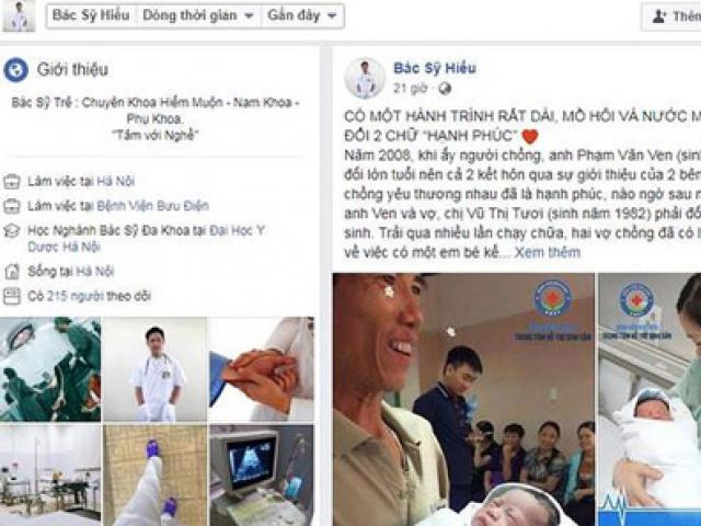 Bác sỹ ”khóc ròng” vì nhiều trang facebook mạo danh chữa vô sinh