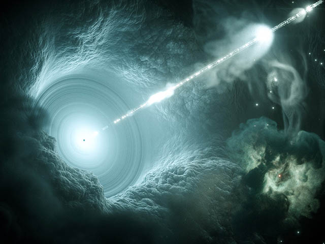 Siêu hố đen bắn ”hạt ma” về phía Trái Đất từ khoảng cách 4 tỷ năm ánh sáng