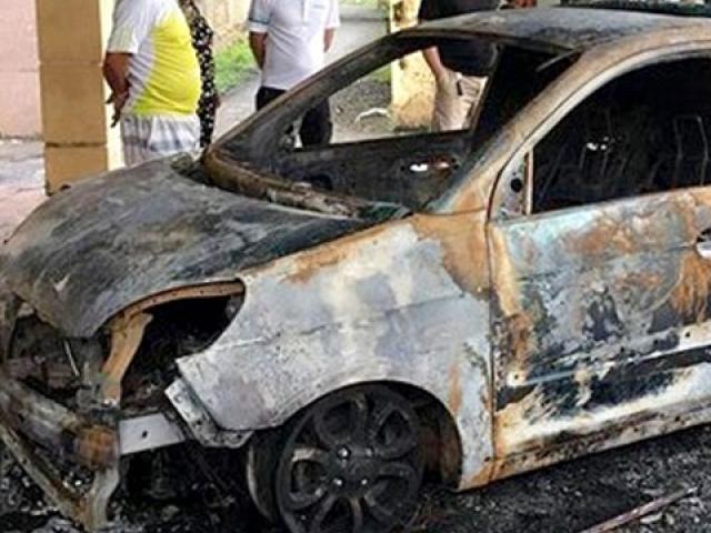 Thông tin về vụ cháy xe ô tô bất thường của cán bộ CSGT
