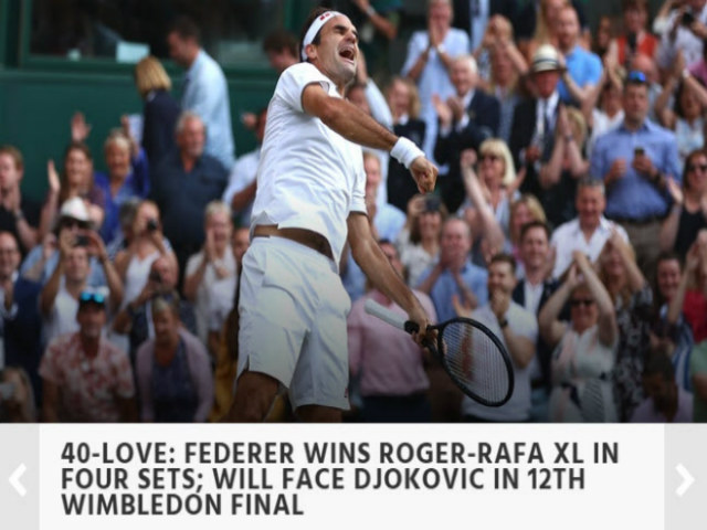 Tuyệt đỉnh Federer - Nadal ở Wimbledon: Báo chí thế giới bái phục ”Tàu tốc hành”
