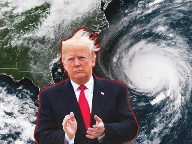 Ông Trump hỏi ”tại sao không dùng bom hạt nhân ném vào tâm bão”?