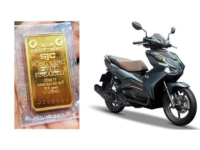 Giá 1 cây vàng hiện tại mua được xe máy nào ở Việt Nam?