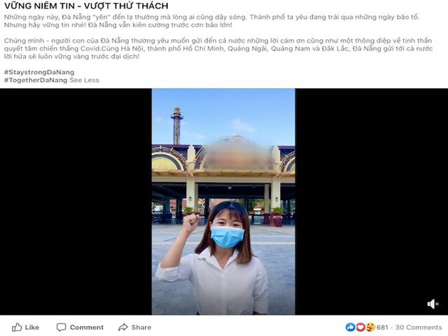Clip cổ vũ Đà Nẵng vượt qua đại dịch “gây sốt” mạng xã hội