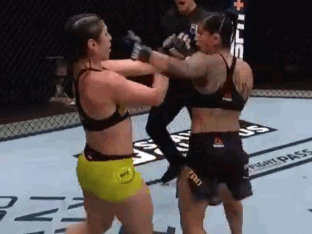Nữ võ sĩ bị đối thủ đấm cho ”vỡ mặt” vì ăn mừng quá sớm