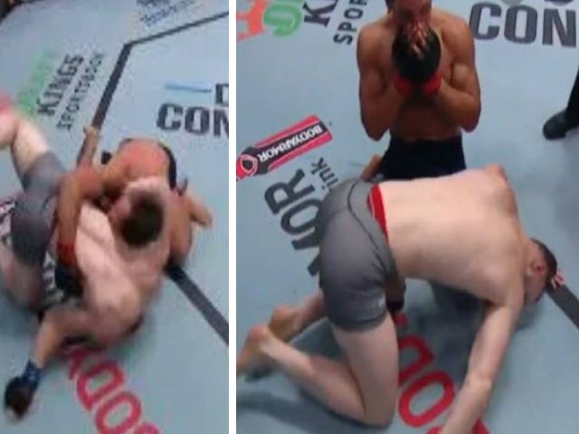 Đáng sợ trên sàn UFC: Quật ngã đối thủ gãy tay, võ sĩ ôm mặt hoảng hốt