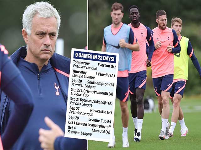 Tottenham khổ chiến 9 trận 22 ngày, Mourinho cay đắng lo bị sa thải sớm