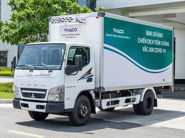 Chi tiết xe chuyên dụng vận chuyển và tiêm vaccine lưu động của THACO