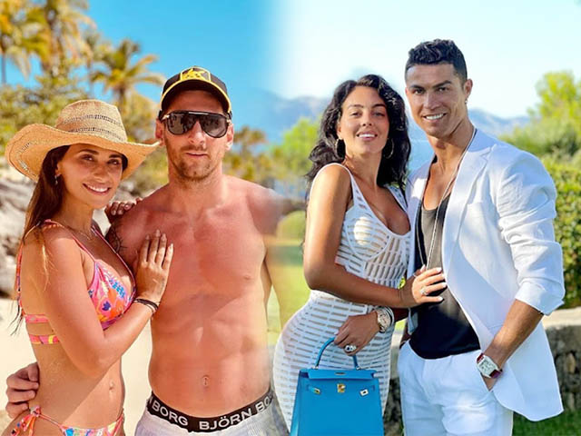 Bạn gái Ronaldo tạo dáng khoe thân hình nóng bỏng, bà xã Messi mặc bikini gây sốt