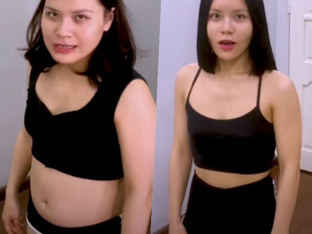 Em gái ”Quỳnh búp bê” giảm 8kg vì bụng béo như ”bà đẻ”