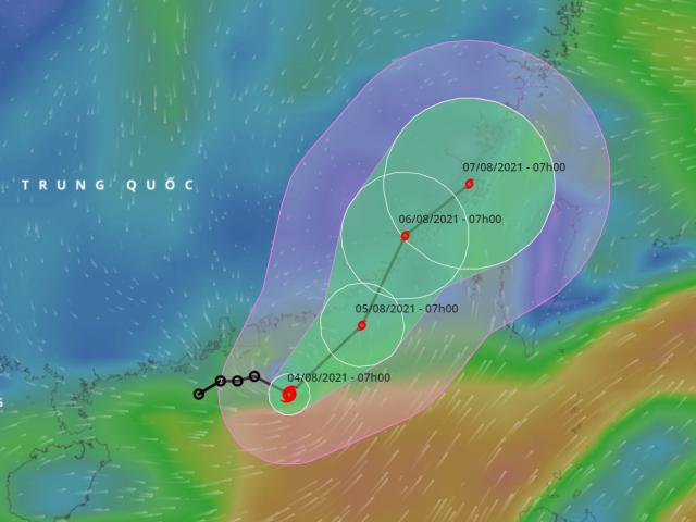 Biển Đông chính thức hứng bão số 4 Lupit