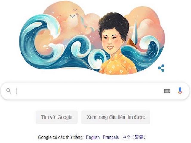 Độc đáo ”Thuyền và Biển” cùng thi sĩ Xuân Quỳnh trên trang chủ Google
