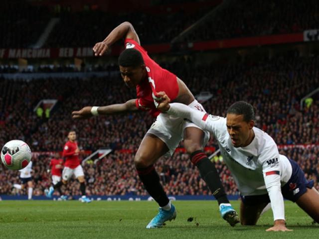 Siêu trung vệ Van Dijk thất thế trước Rashford, kém xa Maguire 80 triệu bảng