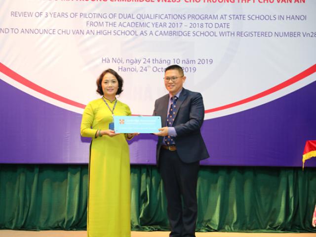 Trường công lập đầu tiên của Việt Nam lọt vào hệ thống trường Cambridge