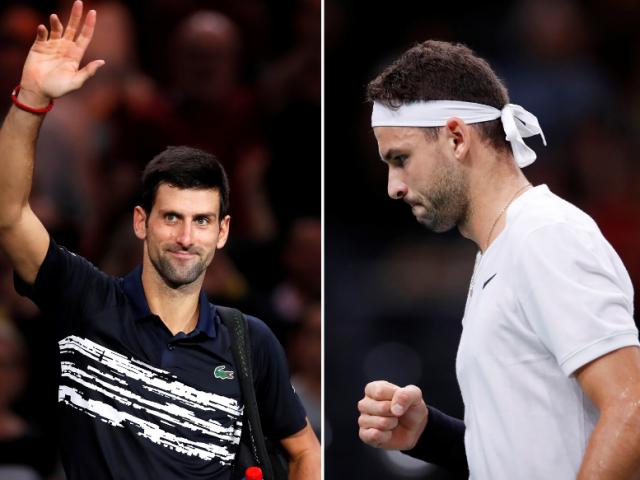 Video tennis Djokovic - Dimitrov: Định mệnh ”đấu súng”, đoạt tấm vé Vàng (Bán kết Paris Masters)