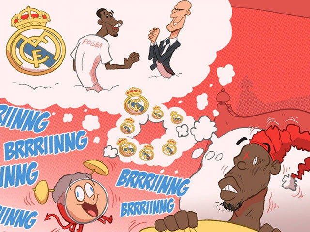 Ảnh chế: Pogba ”phớt lờ” MU, vẫn ôm mộng khoác áo Real Madrid