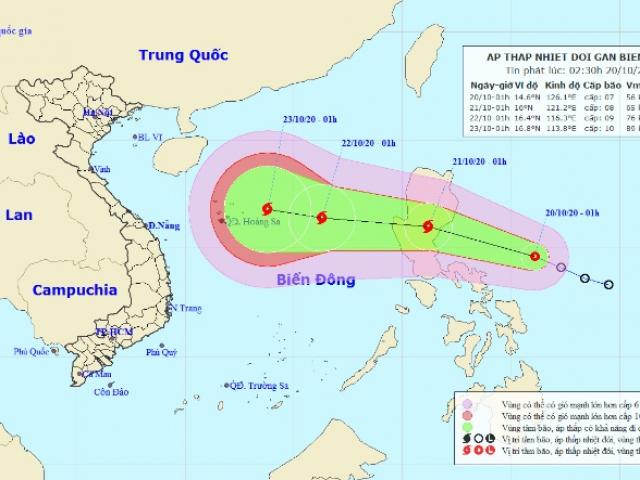 Thông tin mới nhất về áp thấp nhiệt đới sắp mạnh thành bão gần Biển Đông