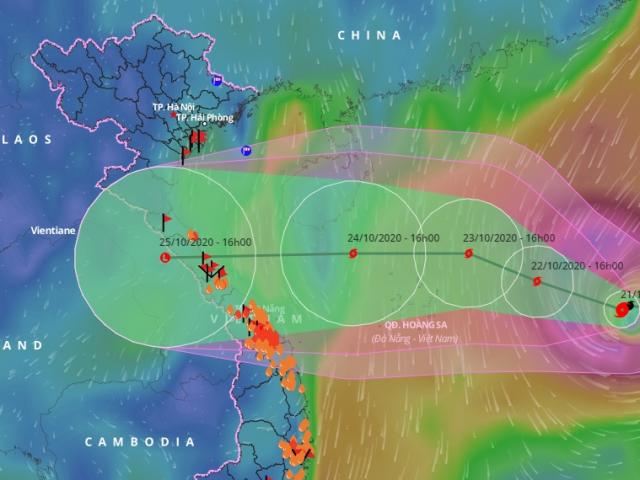 Bão số 8 đang bắt đầu tăng cấp khi hướng về phía quần đảo Hoàng Sa