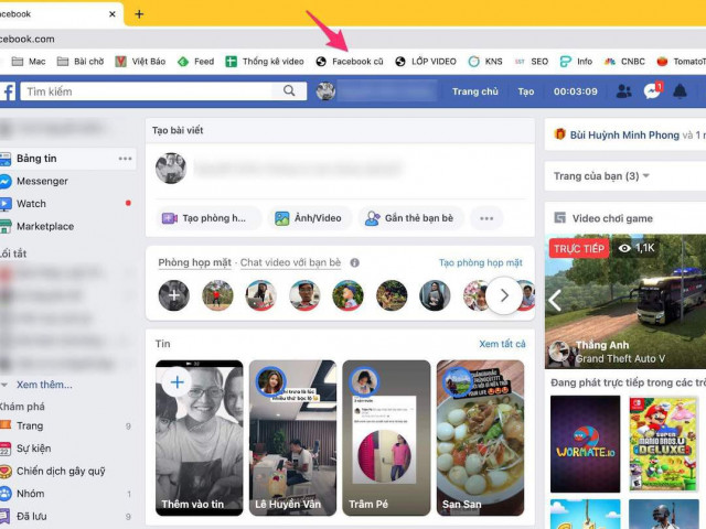 Cách chuyển về giao diện Facebook cũ không cài đặt phần mềm