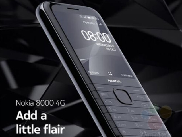 Hình ảnh Nokia 8000 4G lộ diện cùng một loạt tính năng hấp dẫn