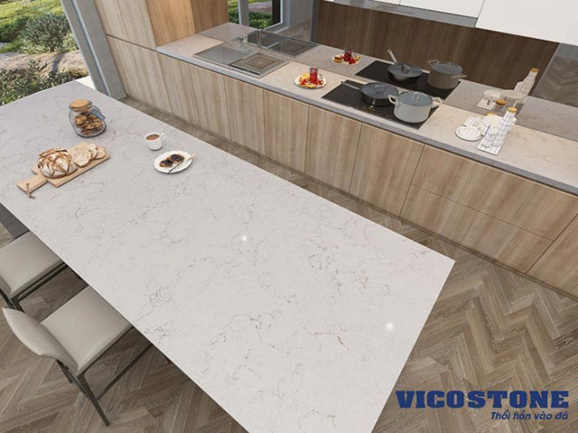 Đá Quartz Vicostone – Bí quyết tạo nên không gian bếp “vạn người mê”