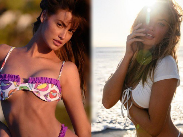 Người mẫu Mỹ Haley Kalil nóng 'bỏng mắt' trong ảnh bikini khoe số đo 'vàng'