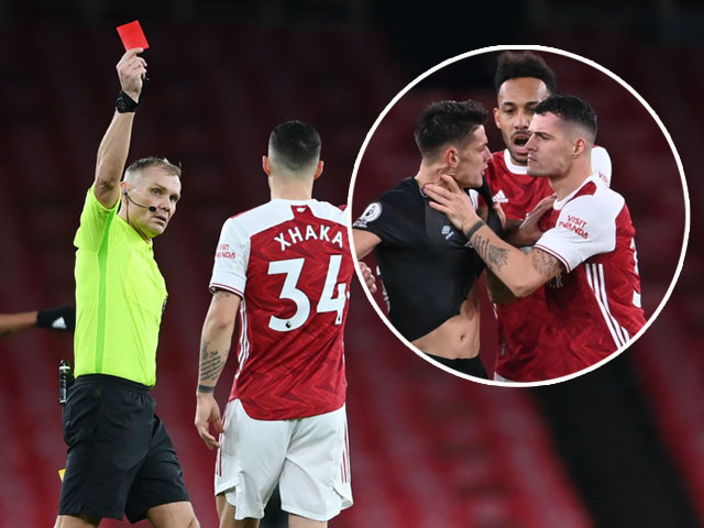 SAO Arsenal bóp cổ đối thủ bị thẻ đỏ: Fan nổi giận đòi đuổi, HLV Arteta bức xúc